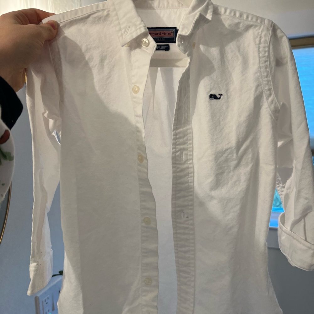 Vineyard Vines White Button-Up Shirt